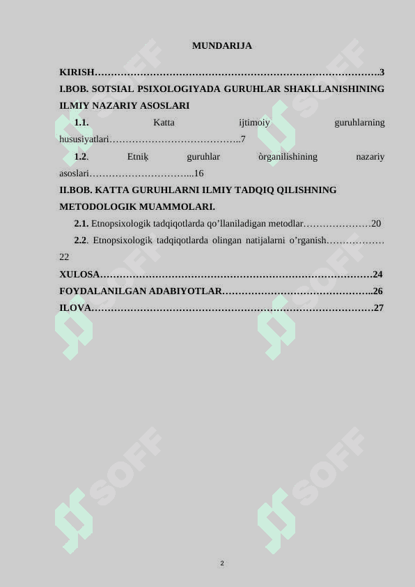 Sotsial psixologiyada katta guruhlarning o‘rganilishi 2