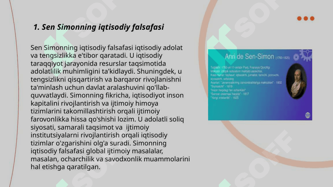 Sen simonning iqtisodiy g‘oyalari va qarashlari 3