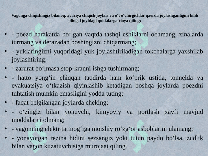 Texnogen xususiyatli favqulotda va ularda fuqarolarning xatti-xarakatlari 4