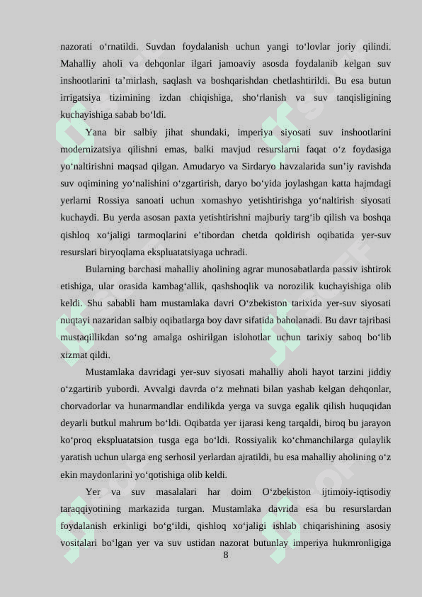 Oʻzbekistonda yer-suv islohoti 8