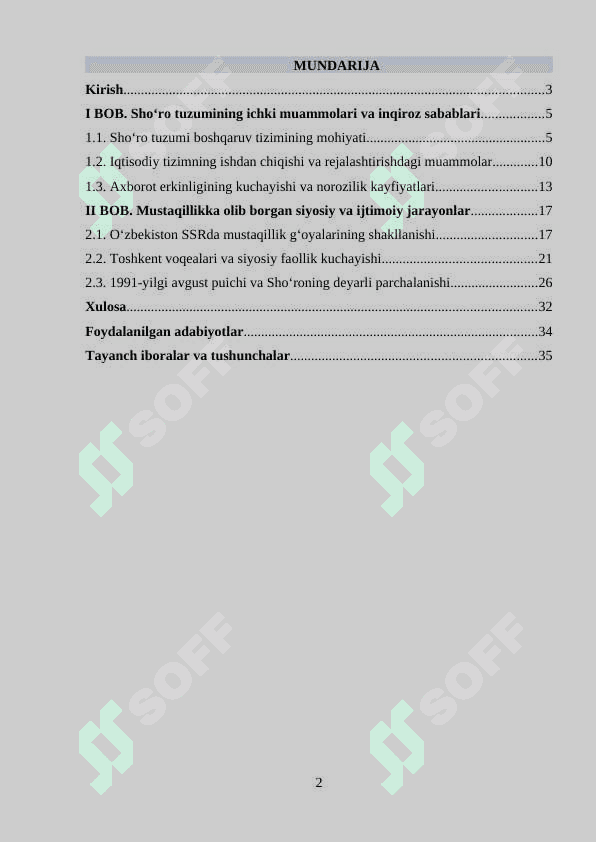 Sho‘ro tuzumining inqirozi muqarrarligi – Mustaqillik sari yo‘l 2