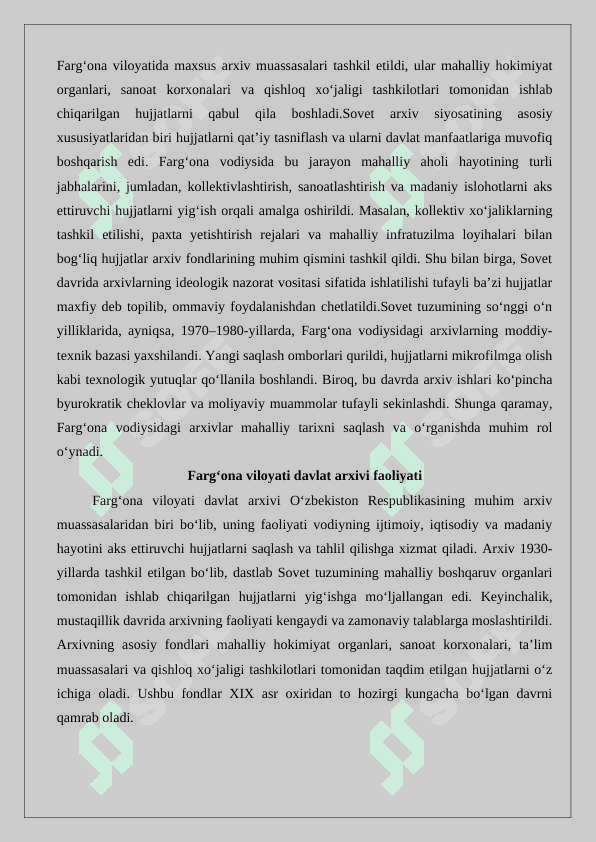 Farg‘ona viloyat davlat arxivining noshirlik ishlari 25 4