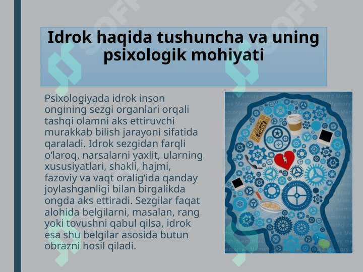 IDROK HAQIDA TUSHUNCHA. NERV FIZIOLOGIK ASOSLARI, XUSUSIYATLARI VA QONUNIYATLARI. 3