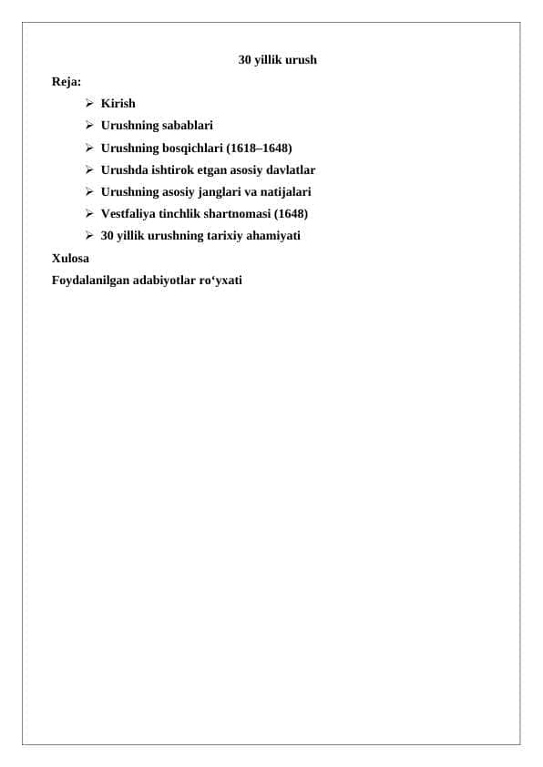 30 yillik urush