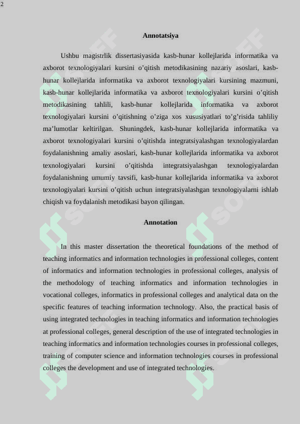 KASB-HUNAR KOLLEJLARIDA INFORMATIKA VA AXBOROT TEXNOLOGIYALARI KURSINI O‘QITISHDA INTEGRATSIYALASHGAN TEXNOLOGIYALARDAN FOYDALANISH METODIKASI 2