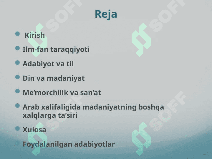 Arab xalifaligida madaniy hayot 2