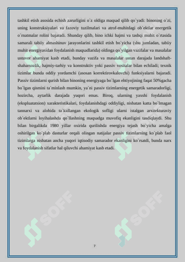 Qurilish ob`ektlarining energetik samaradorligini oshirish usullari 7