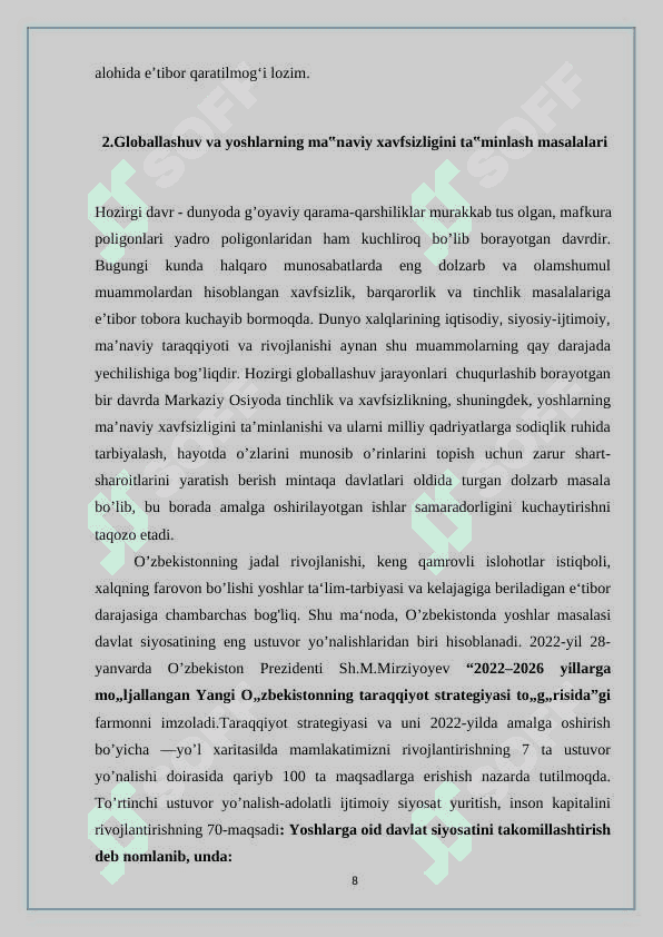 MAMLAKATIMIZNING XAFSIZLIGI VA BARQARORLIGINI TAMINLASH 8
