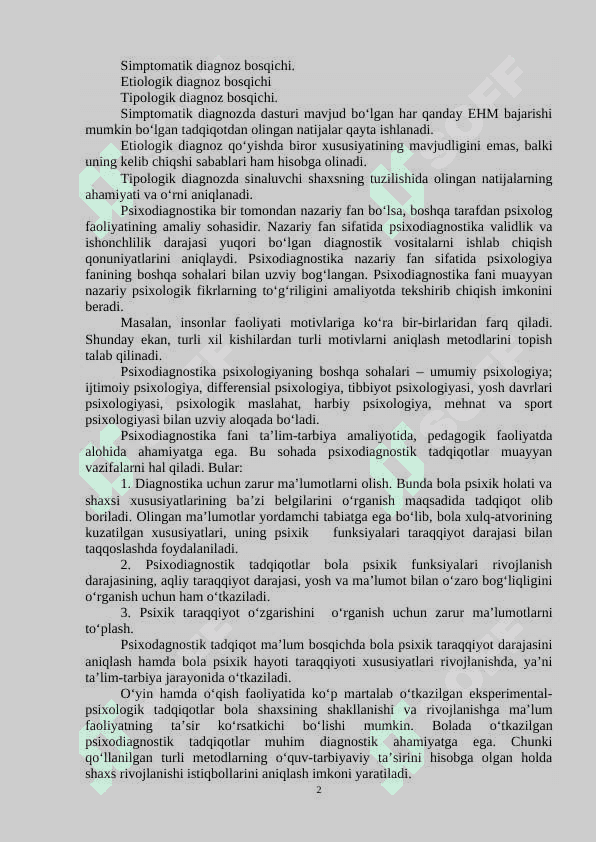 Psixodiagnostika va eksperimental psixologiya 2
