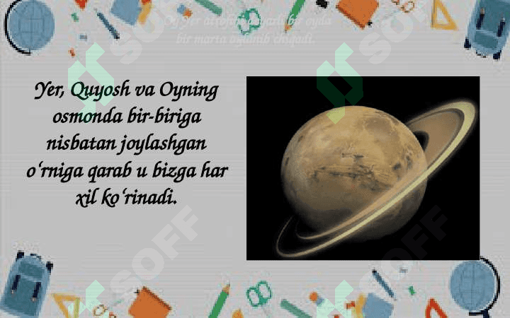 Quyosh, Oy va yulduzlar 7