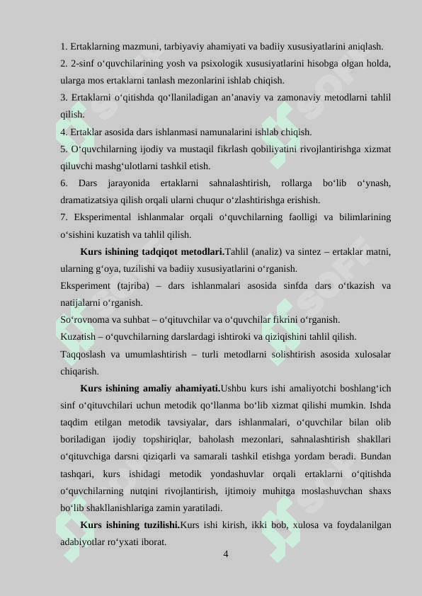 2- SINFLARDA ERTAKLARNI OʻRGANISH METODIKASI 4