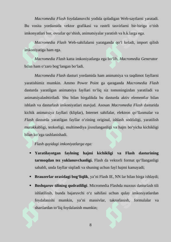 Tabiiy va aniq fanlarni o‘qitishda Flash texnologiyasidan foydalanish metodikasi 8