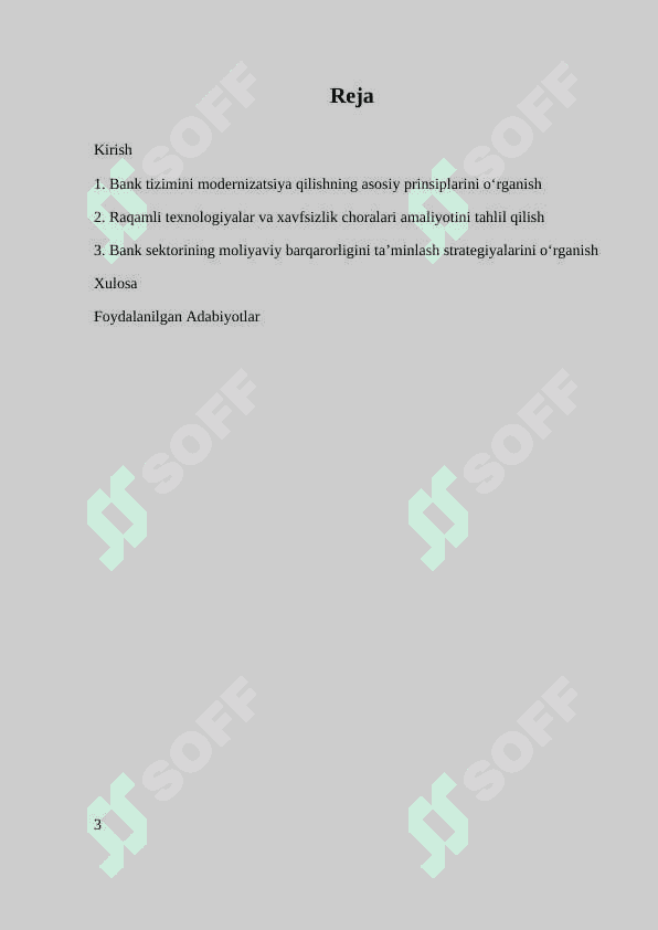 2020-2025 YILLARGA MO'LJALLANGAN UZBEKISTAN REPUBLICSINING BANK TIZIMINI ISLOX QILISH STRATEGIYASINING ASOSIY YO'NALISHLARI VA AMALIYOTGA TADBIQ ETILISHI HOLATI TAHLILI 3