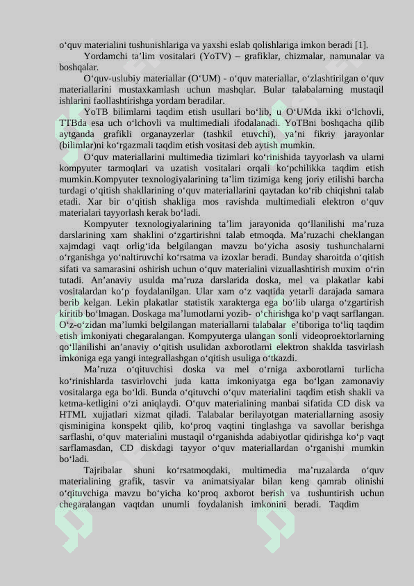 Edraw_Max dasturi imkoniyatlarini o‘rgatuvchi multimediali o‘qitish tizimini yaratish. 8