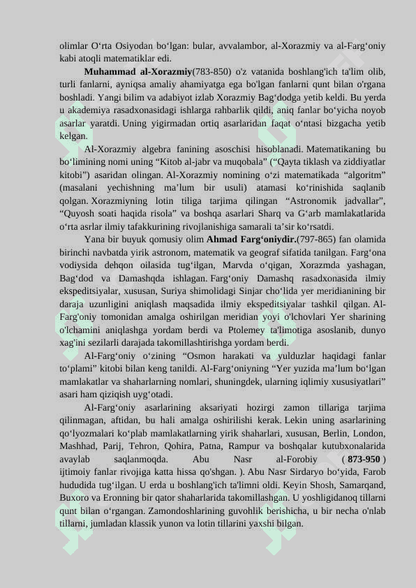 O'RTA OSIYO XALQLARI TARIXIDA IX-XII ASRLARDA YUZ BERGAN UYG'ONISH DAVRI. 8