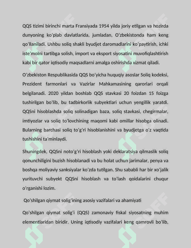 Qo'shilgan qiymat solig'ining iqtisodiy mohiyati va hisoblash usullari 4