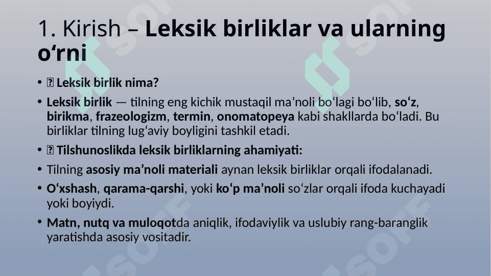 Til boyligi kaliti: Sinonimlar, Antonimlar va Omonimlar 3