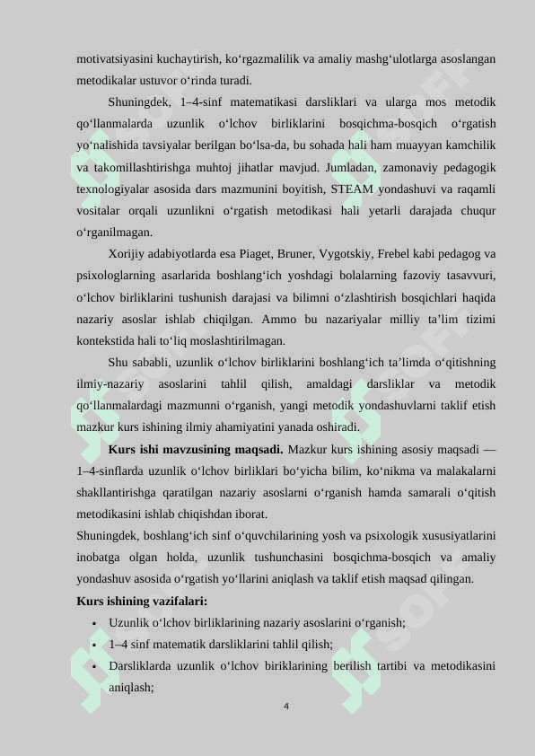 1-4 SINFLARDA UZUNLIK O‘LCHOV BIRIKLARINI O‘RGATISH METODIKASI 4