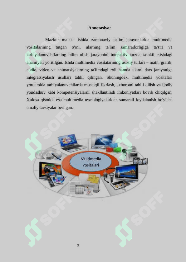 Zamonaviy ta'lim jarayonlarini tashkil qilishda multimedia vositalarini o'rni. 3