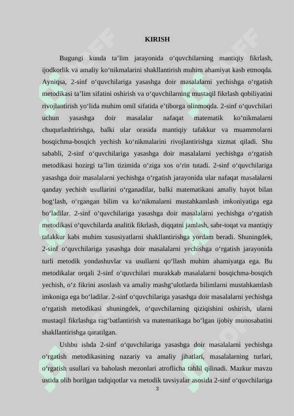 2 sinf oʻquvchilariga yasashga doir masalalarni yechishga oʻrgatish metodikasi 3