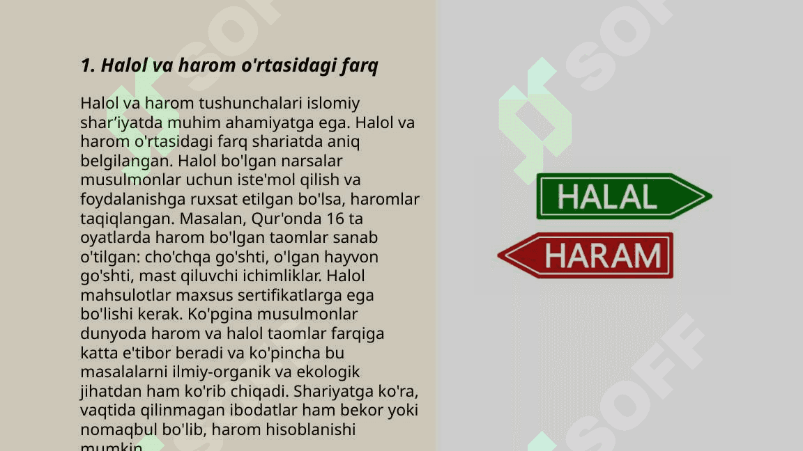 Yaxshi narsalarning joizligi va yomonliklarning haromligi 3