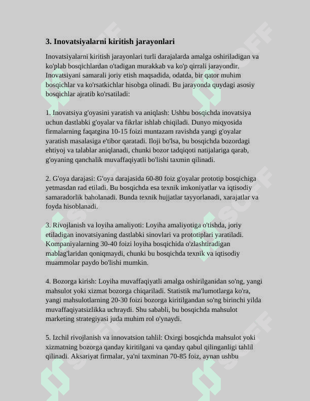 KORXONALARDA INOVATSIYALARNI PRAGNOZLASH USULI 7