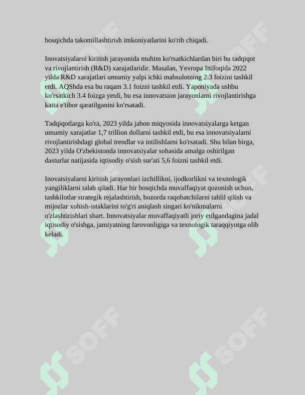 KORXONALARDA INOVATSIYALARNI PRAGNOZLASH USULI 8