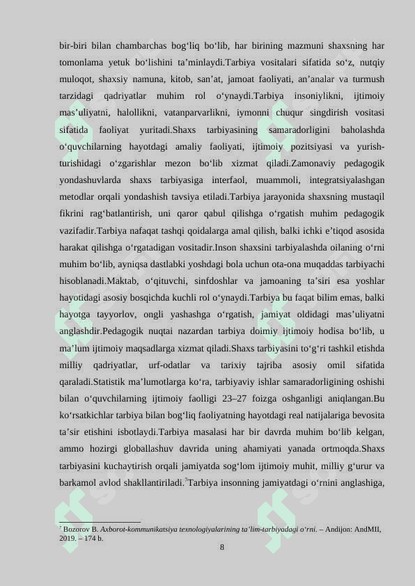 SHaxs tarbiyasida pedagogikasida texnalogiyalardan foydalanish KURS ISHI.docx 8