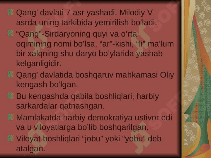 Markaziy Osiyodagi qadimgi davlatlar 6