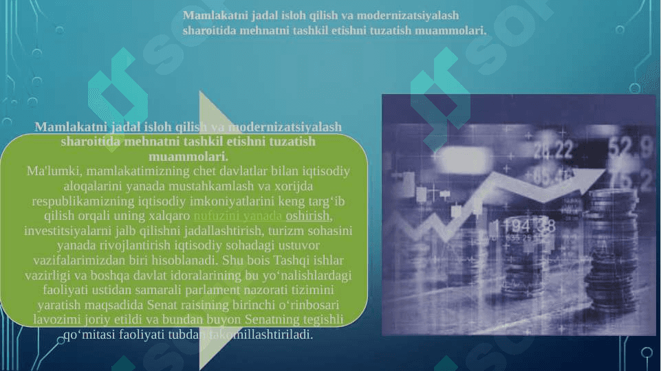 Mamlakatni jadal isloh etish va modernizatsoyalash sharoitida mehnatni tashkil etishni takomillashtirish muammolari 2