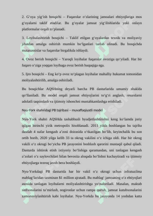 Tashabbusli byudjedlashtirishning AQSH tajribasi 5