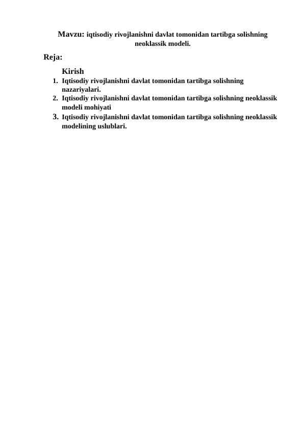 neoklassik modeli 1