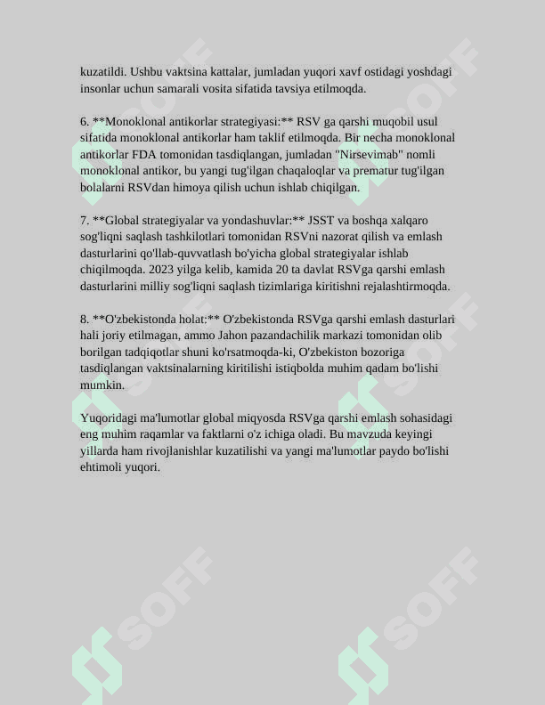 QORAMOLLARNING RESPIRATOR SINSITIAL VIRUSI 8
