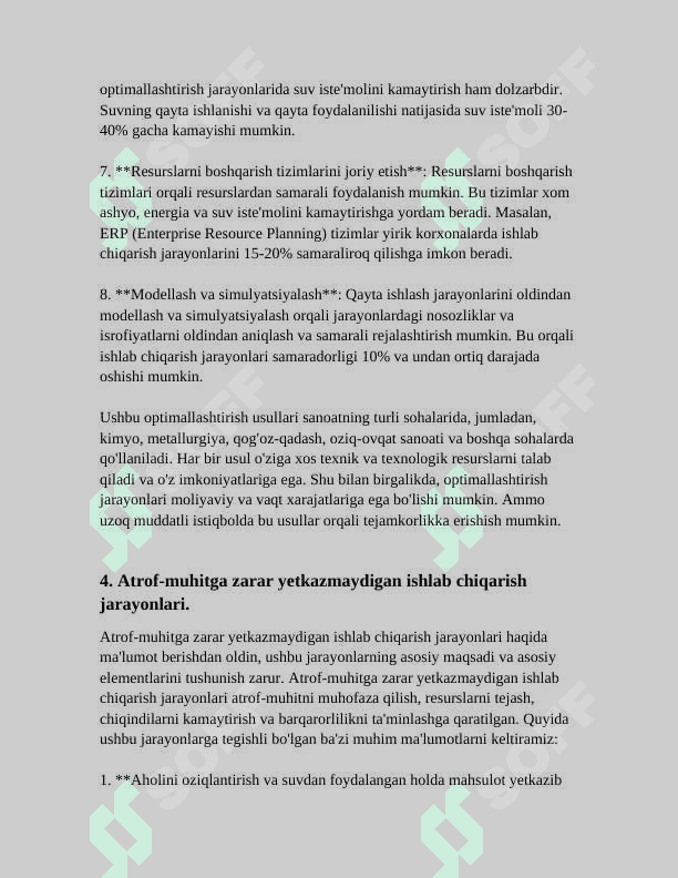 YOPIQ ZANJIRLI CHIQINDISIZ TEXNOLOGIYALAR YARATISH. 8