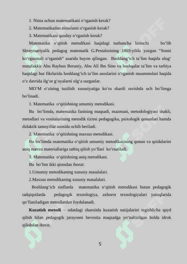 Boshlang’ch sinf matematika darslarida interaktiv metodlardan foydalaninsh. 5