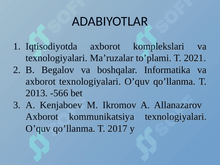 IQTISODIYOTDA AXBOROT- KOMMUNIKATSION TEXNOLOGIYALAR O‘RNI VA  AHAMIYATI 2