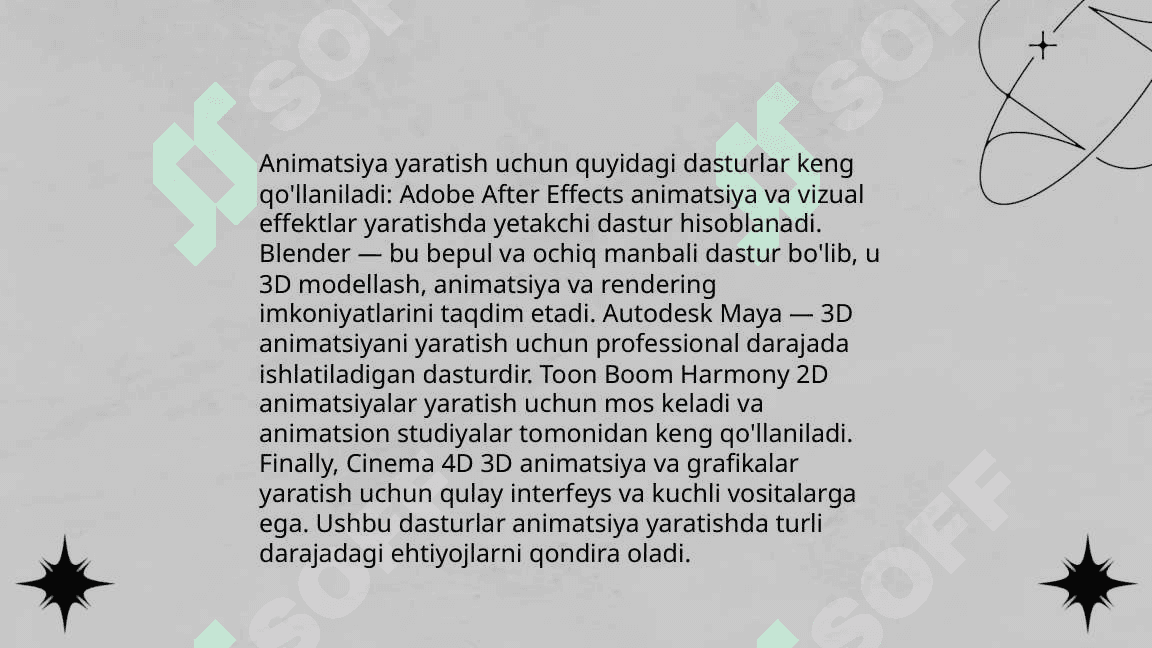 Multimedia tizimi tarkibiga kiruvchi dasturiy vositalar 7