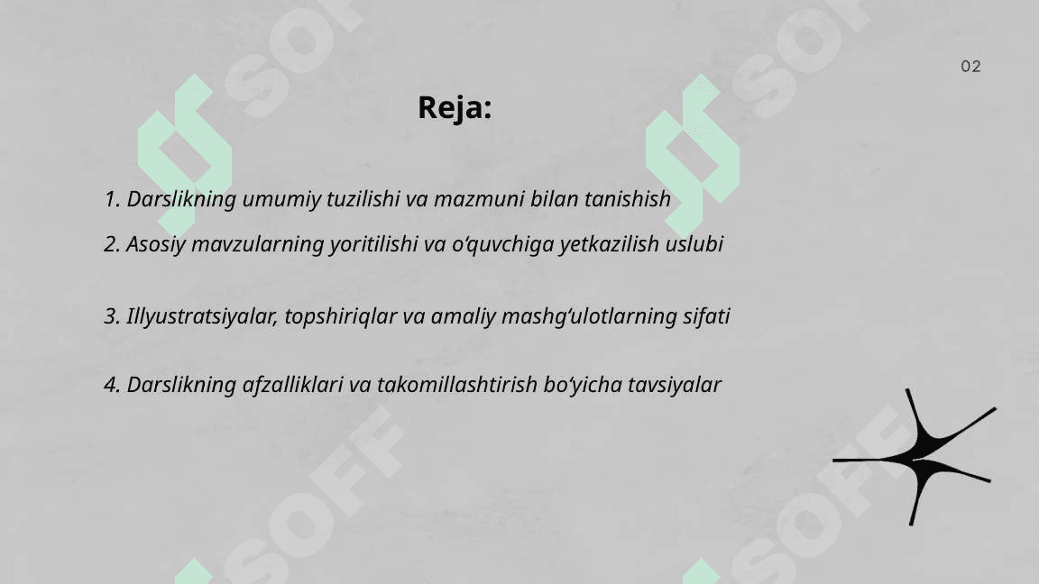 4-sinf Tabiiy fanlar darsligini tahlil qilish va taqriz yozish 2