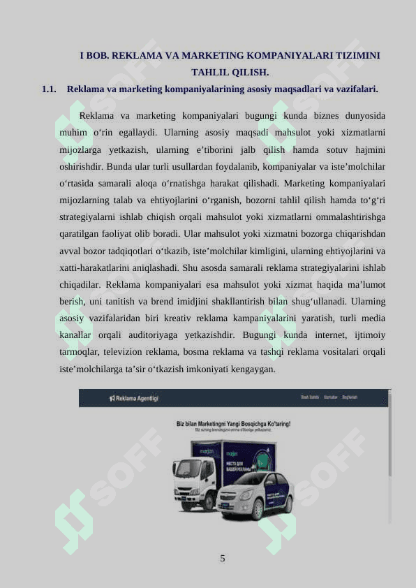 REKLAMA VA MARKETING KOMPANIYALARI TIZIMI 5