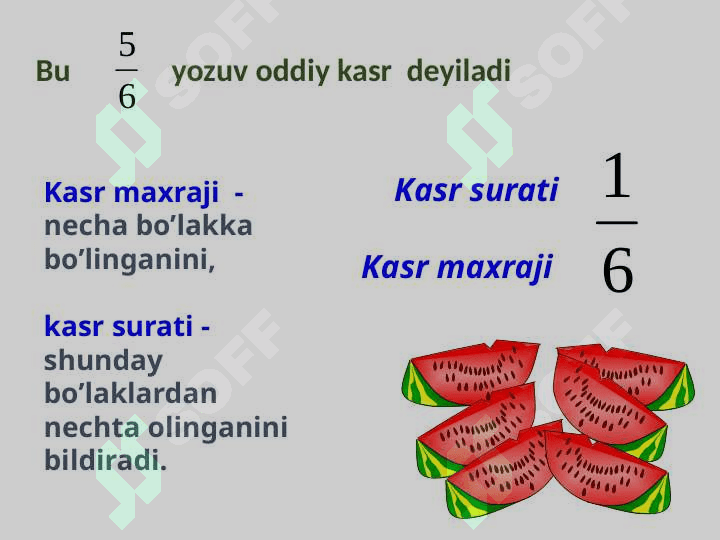 Aralash kasrlarni qo`shish 6