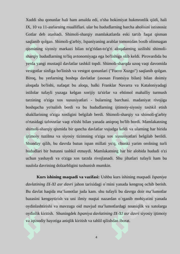 Ispaniya davlatining IX-XI asr davri 4