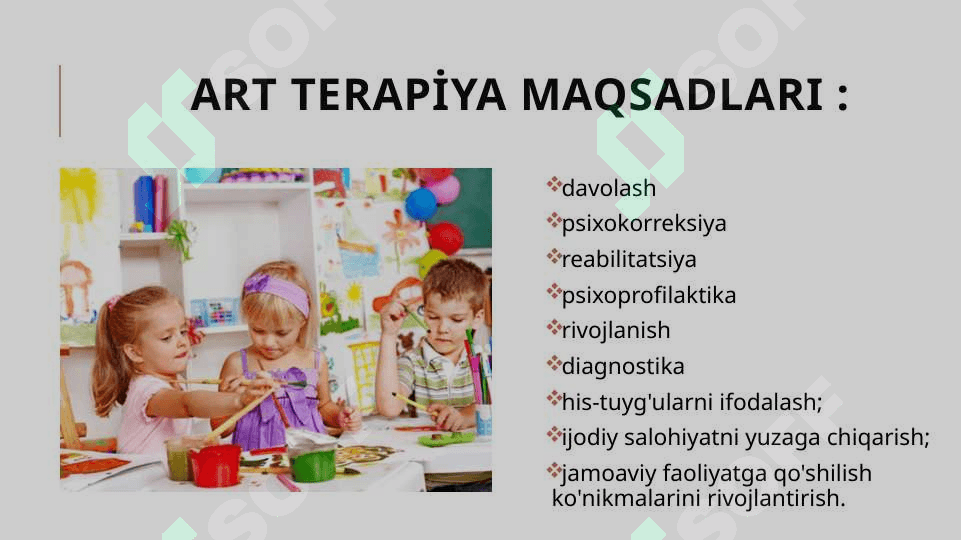 Art terapiyaning vazifalari 5