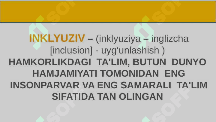 INKLYUZIV  TA'LIMNING  ZAMONAVIY TENDENSIYALARI 3