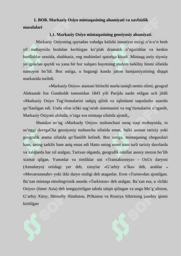 MARKAZIY OSIYODA XAVFSIZLIK MASALALARI (TERRORIZM, GIYOHVANDLIK VA ODAM SAVDOSIGA QARSHI KURASHDA O‘ZBEKISTON RESPUBLIKASINING FAOLIYATI 5