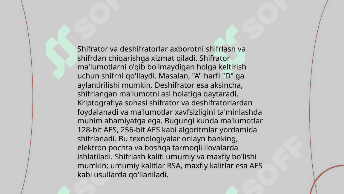 Shifrator va deshifratorni sxema orqali ishlash prinsipini o‘rganish 4