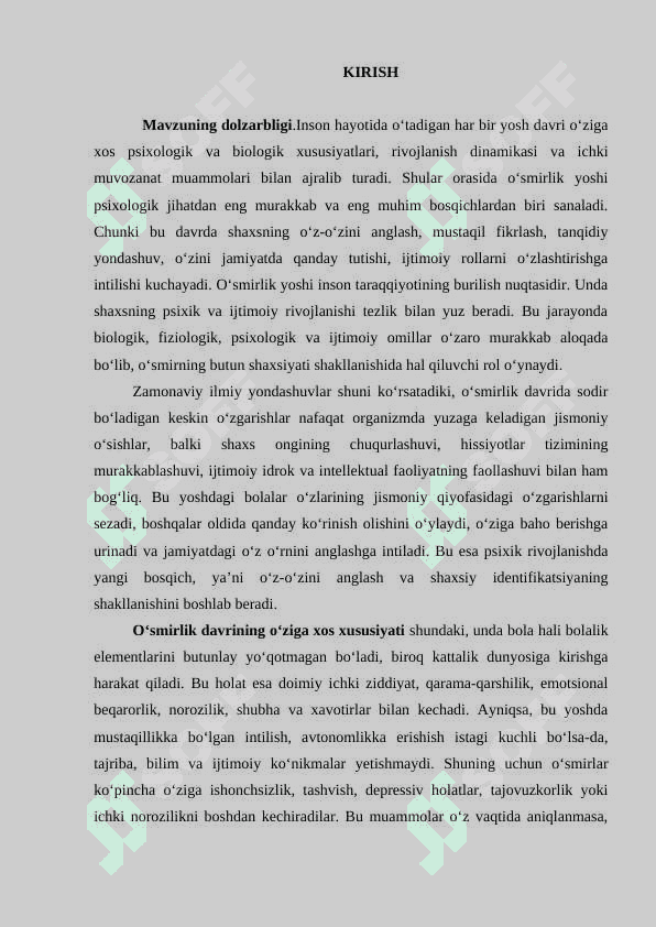 O’smirlik davrida psixik rivojlanish xususiyatlari 2