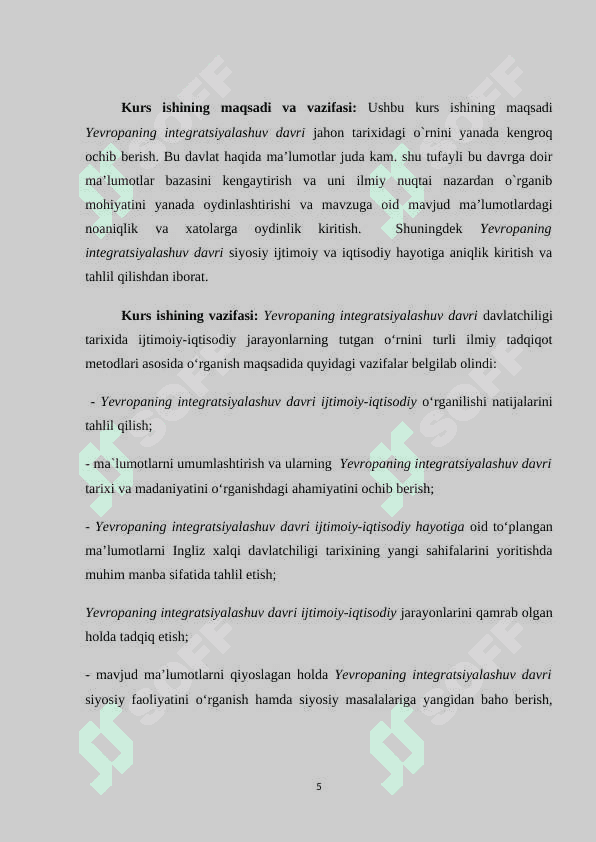Yevropa davlatlarining integratsiyalashuvi 5