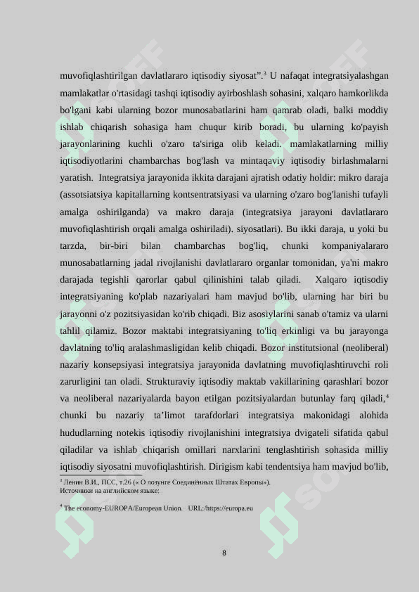 Yevropa davlatlarining integratsiyalashuvi 8