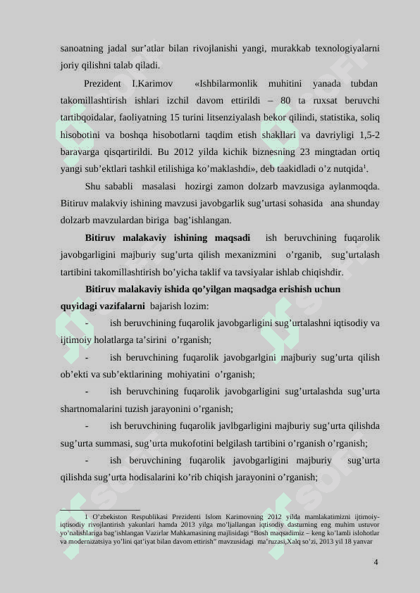 Ish beruvchining fuqarolik javobgarligini majburiy sug’urta qilish mexanizmini 2