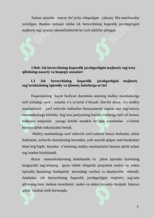 Ish beruvchining fuqarolik javobgarligini majburiy sug’urta qilish mexanizmini 4